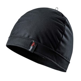 hairtex Stable hat with elastic band, reliably protects against odours, waterproof material, dirt-resistant, breathable, black
