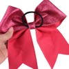 DEEKA 12 PCS 7" Large Glitter Cheer Bows Shiny Cheer