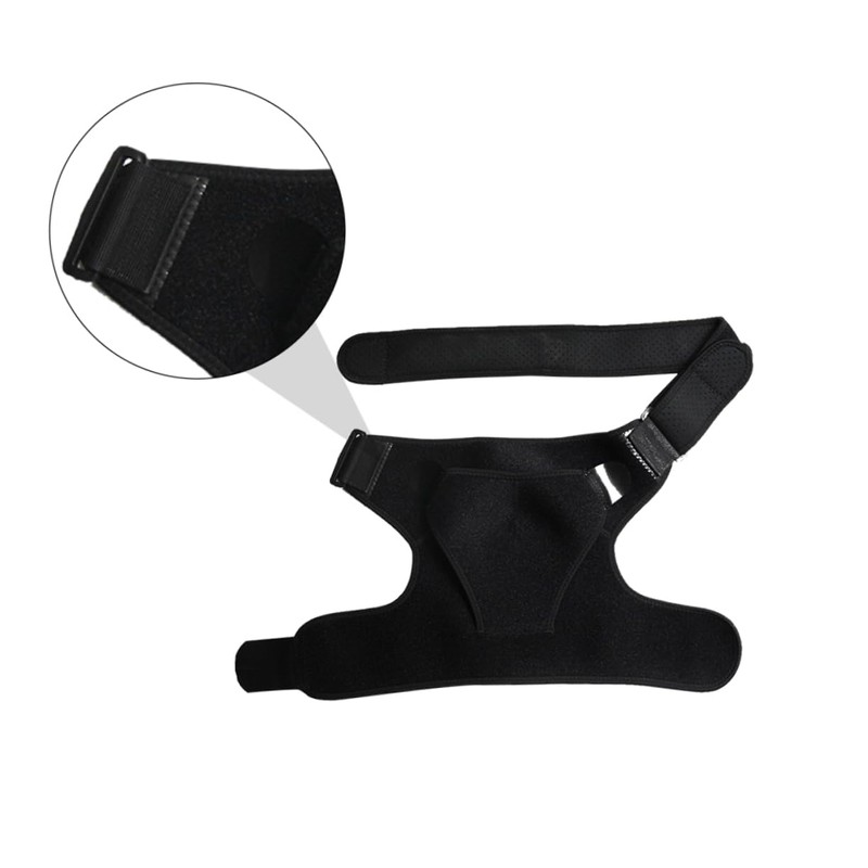 Healeved Men Adjustable Shoulder Support Strap for Workout Breathable Black