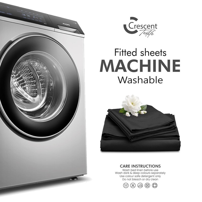 Egyptian Cotton Fitted Sheets 25cm Deep Mattress Pocket 200 Thread