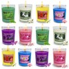 12 Pack Strong Scented Votive Candles Gift Set with 6