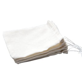 Haobase 20 Pcs Cotton Muslin Bags Drawstring Bags for Tea, Spice Soup, Cooking, Dried Herbs, Party, Home Storage and DIY Craft