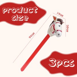 NYGGTYK 3 Pieces Animal Themed Inflatable Sticks, Inflatable Horse Toy, Creative Toy, Funny Toy, Party Decorations