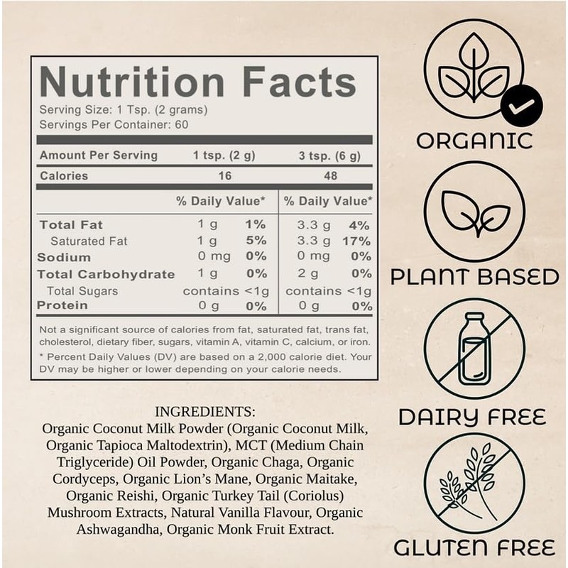 PureShrooms Functional Coffee Super Creamers (Cacao)