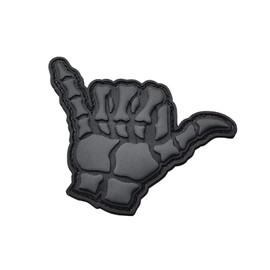 Shaka Hang Loose PVC Patch Compatible with Velcro Funny Patches (Blackout Subdued)