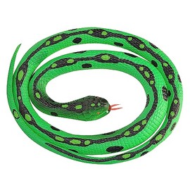 WILD REPUBLIC Garter Rubber Snake Toy, Gifts for Kids, Educational Toys, 46", Green