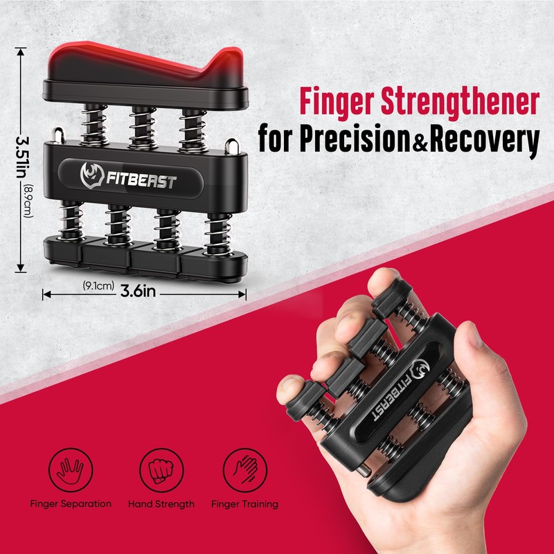 FitBeast Grip Strength Trainer, Hand Gripper Strengthener Kit - 6
