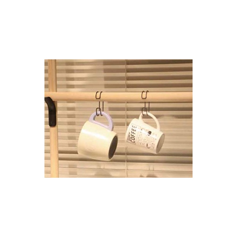 AIWA METAL KINOBO C Hook, White, Pack of 2, AP-3018W