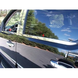 707Motoring Stainless Polished Chrome Window Sill Trim Set 4PC, Compatible with GMC Sierra 2007-2013 (4-Door, Pickup Truck, Crew Cab)