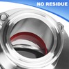 JMCOLMT 1.5 Inch Butterfly Valve Sanitary 2 Pcs Stainless Steel