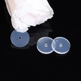 Clear Ear Lobe Support Patches for Earrings - Comfortable and Hypoallergenic Earring Backs for Droopy Ears - Prevents Stretching and Tearing. (9mm Disc)