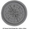 'Scout Compass' Rubber Stamp - Unmounted Design for Crafting &