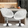 KOTEK Swivel Vanity Chair, Height Adjustable Swivel Accent Chair w/Chrome