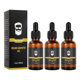 3×aceite Para Barba 5 Ml Para Hacer Crecer La Barba Más Gru