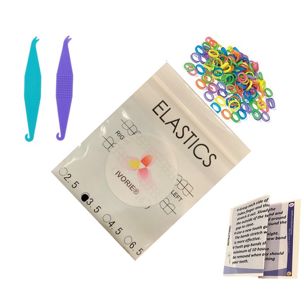 Dental Ortho Elastic Rubber Bands Mixed Colors 100/Pack Teeth Gap