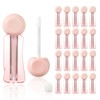 COSIDEA 20pcs Cute irregularly shaped 3ml 0.1oz Rose Empty lip