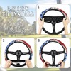 Qiyupavto American Flag Golf Cart Steering Wheel Cover Sweat-Absorbent Non-Slip