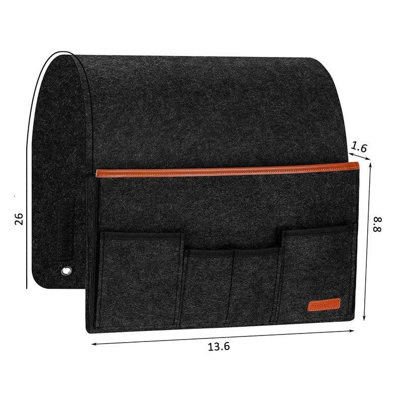 VOANZO Felt Bedside Storage Hanging Sofa Armrest Organizer with 5