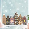 Wandtattoo Loft Window Stickers Christmas Amsterdam House Row - Reusable