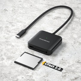 DriverGenius CFast Card Reader/Writer to USB-C for Creative DSLR Professionals, CFast2.0 Only, Win&Mac