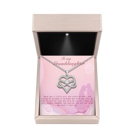Alittlecare Granddaughter Necklace from Grandma - Infinite Heart Necklace Filled with My Love - Gift for Granddaughter on Birthday, Christmas, Graduation, Weddings, Valentines, and More