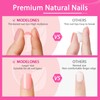 Ceboic Pack of 24 Short Artificial Nails, French Artificial Nails,
