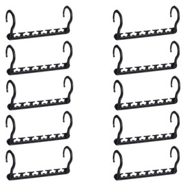 ShopHut Magic Clothes Hangers 10 Pack, Space Saving Hanger, Organiser Wardrobe Clothing Shirt Hanger Organiser Multifunctional Hanging (Black)