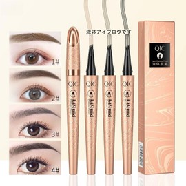 Eyebrow Pencil, Liquid Waterproof Eyebrow Pencil, Eyebrove Microbrading Pen, Eye Makeup Pencil Long Effect Waterproof Micro 4 Point Eyebrow Pencil - Natural Looking Eyebrow Makeup (01# Light Coffee)