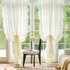TUDECO Lace Curtains 96 Inches Long - Antique Floral Sheer