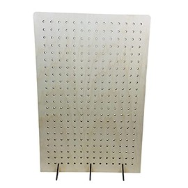 Torched Pegboard Display Stand for Jewelry, Craft Shows, Selling, Vendor Events, Tools, Peg Board Accessories Rack Organizer, XXL 15.75" L x 4.3" W x 23.75" H, Natural