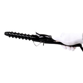 JINDIN Spiral Curling Wand with Clamp - 32mm Ceramic Hair Iron for Tight to Loose Curls and Crimping Waves, Adjustable Temperature