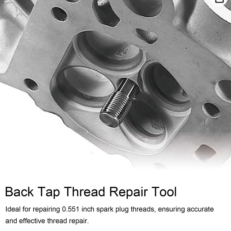 MUNEFE Steel Spark Plug Thread Repair Tool, Back Tap Spark