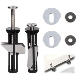 2 Pcs Universal Toilet Seat Bolts and Screws, Stainless Steel Toilet Seat Fixings for Top Lid Hinges, Easy Install Replacement Toilet Seat Fitting Kit