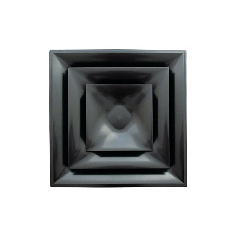 Stratus Plastic Cone Diffuser, Ceiling, 10" Duct, Black