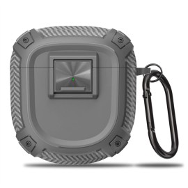 For Bose QuietComfort Earbuds II/Ultra Shockproof Anti-scratch Case w/ Clip For Bose QuietComfort Earbuds II/Ultra cc - Grey