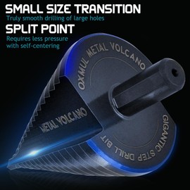 Large Step Drill Bit(Pro),16Holes 2", High Speed Steel, Drill Bit Set Duty for Metal, Wood,Plastic Tri-Shank. 2Pro