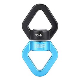 AUTO- 30KN Yoga de Escalada, Dispositivo de Rotación Rotador Multi Swivel Función de Seguridad Conector (rojo negro) (Azul negro)
