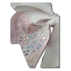 Cheer Bows Pink Holographic Glow Sparkle Dots Hair Bow