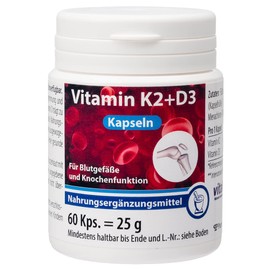 Pharma-Peter Vitamin K2 MK7 200 mg + D3 Capsules, 60 Capsules