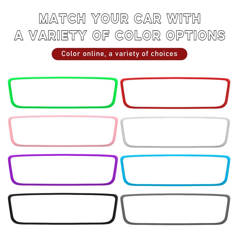 Ohleats Car Rear View Mirror Protector Frame, Silicone Auto Rearview