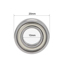 sourcing map MR2010ZZ Deep Groove Ball Bearings 10 x 20 x 6 mm Double Shielded Chrome Steel P0 Pack of 4