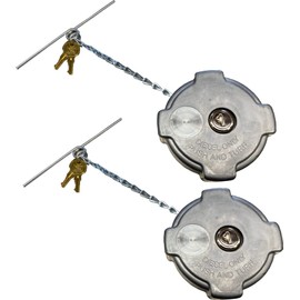 Fuel Tank Accessories Two Keyed Alike American Made Premium Freightliner Cascadia 1/4 Quarter Turn Locking Diesel Fuel Gas Caps (FTAC93)