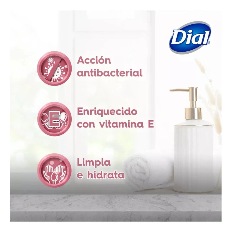 Jabón Líquido Para Manos Minerales Rosados 800 Ml Dial