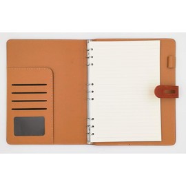 MT's SHOP OF289 Personal Organizer, B5, 9 Holes, PU Leather, Refill, Card Pocket, Pen Holder Included