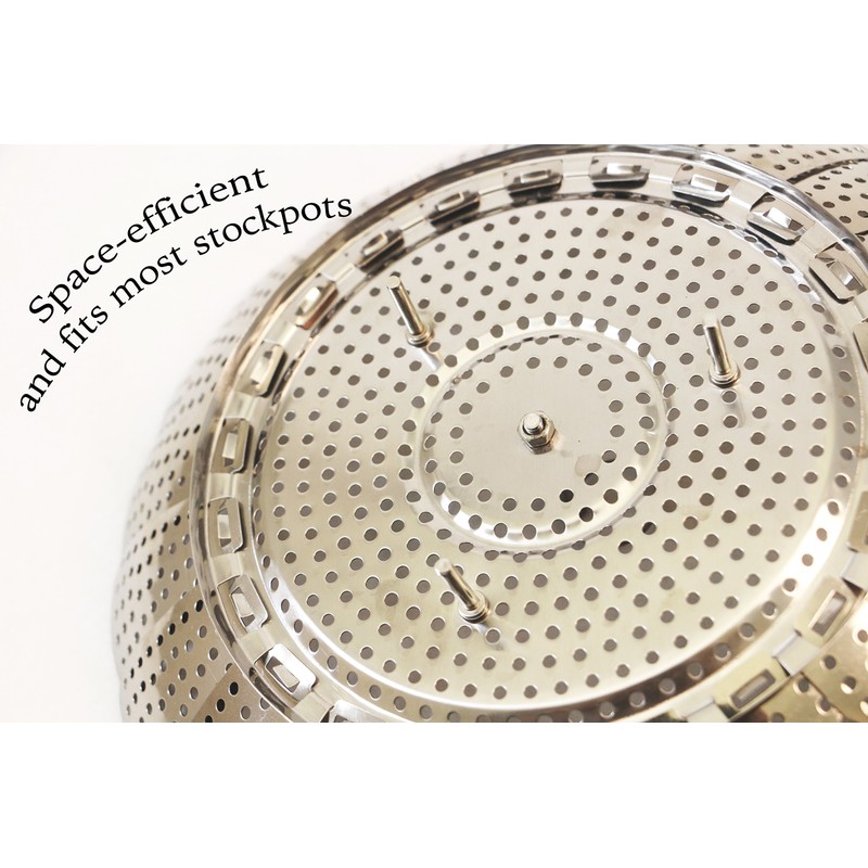 ExcelSteel Foldable Vegetable Steamer, Stainless Steel