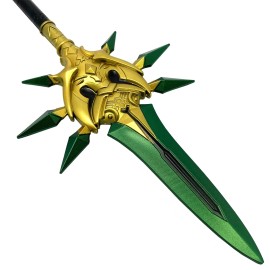 Unbranded 39 1/2" Genshin Impact Fantasy Foam Sword Primordial Jade Winged-Spear Replica