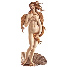 Botticelli Venus Quotable Notable - Die Cut Silhouette Greeting Card and Sticker Sheet