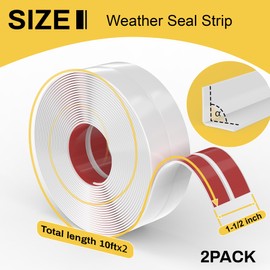 Powrocket 20Ft Weather Sealing Tape for Window Air Conditioner Side Panels,Self Adhesive Weather Seal Strip for AC Insulation Foam Panels,Weather Seal Tape for Sealing Gaps & Blocking Drafts (White)