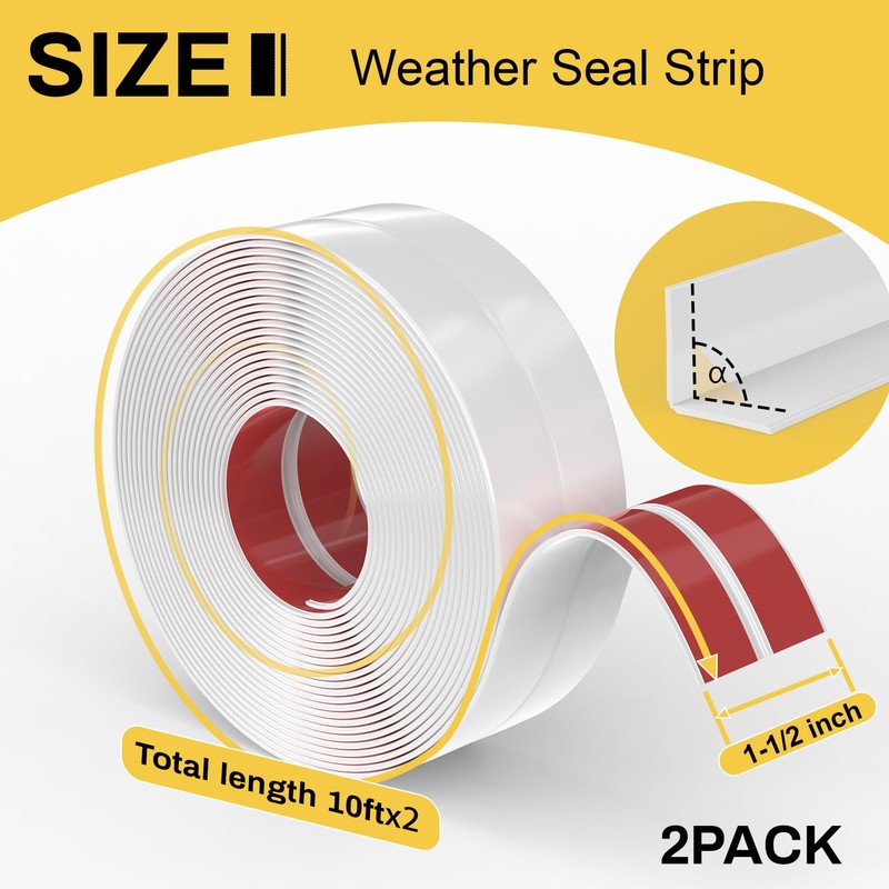 Powrocket 20Ft Weather Sealing Tape for Window Air Conditioner Side