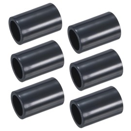 M METERXITY 6-Pack PVC Pipe Coupling Adapter, 3/4" Straight Coupling Adapter Connector Schedule 80 UPVC Pipe Fitting Socket for Water Line [Grey]